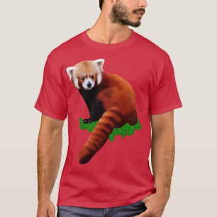 T-shirt Petite illustration de panda rouge