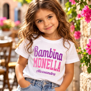 T-Shirt Petite Italienne Drôle Bambina Monella