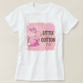 T-shirt Petite mademoiselle queue de coton Bunny rose Pâqu (Design devant)