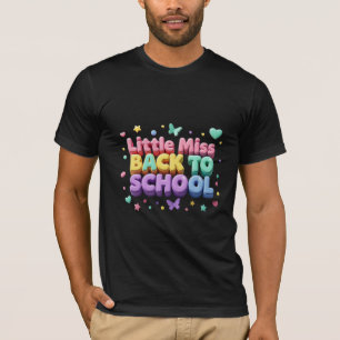 T-shirt Petite Mademoiselle Retour à l'école 3D Pastel