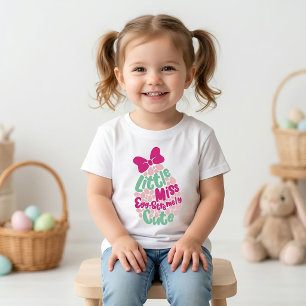 T-shirt Petite Miss Oeufs Très Mignonne Pâques Pour Les En