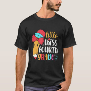 T-shirt Petite Miss Quatrième Année Retour À L'École Fille