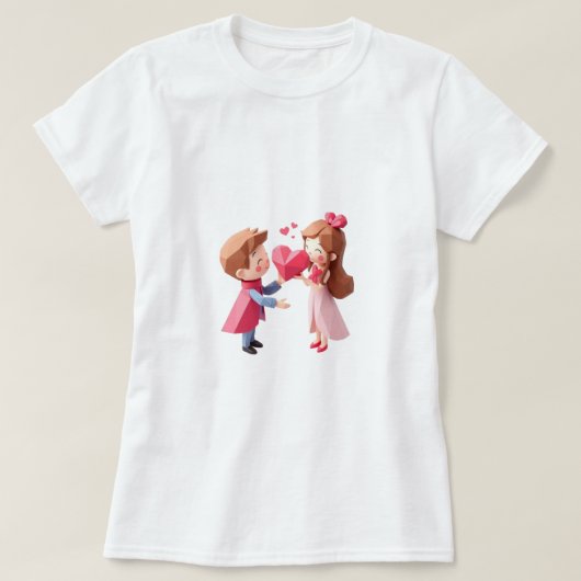 T-shirt Petite Miss super-héros mignonne Amour Saint Valen (Design devant)