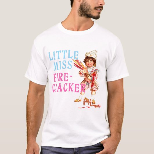 T-shirt Petite Mlle Firecracker Vintage Americana (Devant)