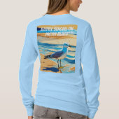 T-shirt Petite Mouette sur une plage (Conçu) (Dos)