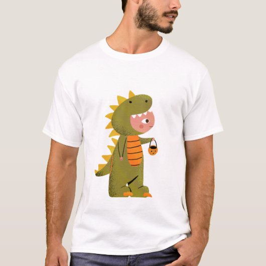 T-shirt Petite nuit hantée en dino (Devant)