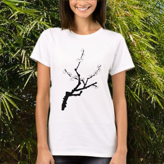 T-shirt Petite perruque en fleurs de prune