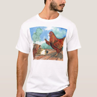 T-shirt Petite poule rouge