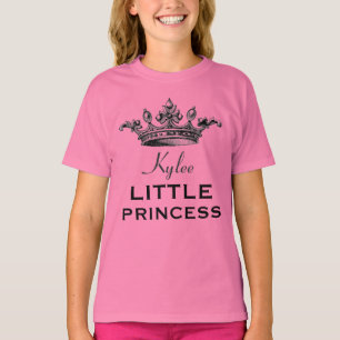 T-shirt Petite princesse avec le rose vintage de la