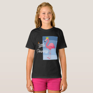T-shirt Petite princesse Flamant rose rose - Filles Basi