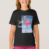 T-shirt Petite princesse Flamant rose rose - Filles Basi (Devant)