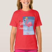 T-shirt Petite princesse Flamant rose rose - Filles Basi (Devant)