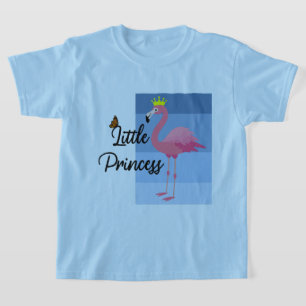 T-shirt Petite princesse Flamant rose rose - Filles Basi