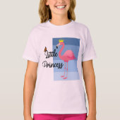 T-shirt Petite princesse Flamant rose rose - Filles Basi (Devant)
