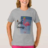 T-shirt Petite princesse Flamant rose rose - Filles Basi (Devant)