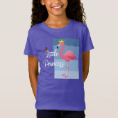 T-Shirt Petite princesse Flamant rose rose - Fille's Fine (Devant)