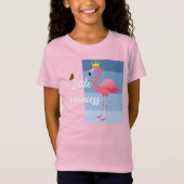 T-Shirt Petite princesse Flamant rose rose - Fille's Fine (Devant)
