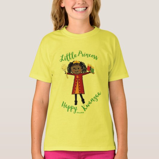 T-shirt Petite princesse - Kwanzaa heureux (Devant)