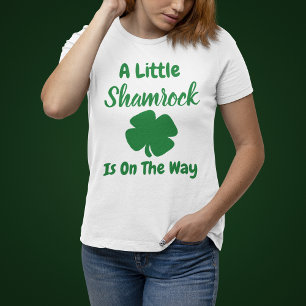 T-shirt Petite Shamrock St Patrick's Day Grossesse