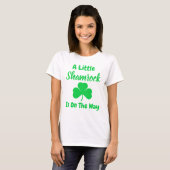 T-shirt Petite Shamrock St Patrick's Day Grossesse (Devant entier)