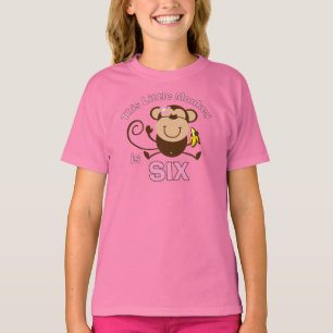 T-shirt Petite singe 6e fille anniversaire