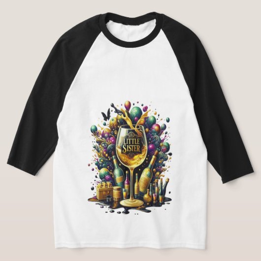 T-shirt Petite soeur, c'est l'heure de la fête (Poser)