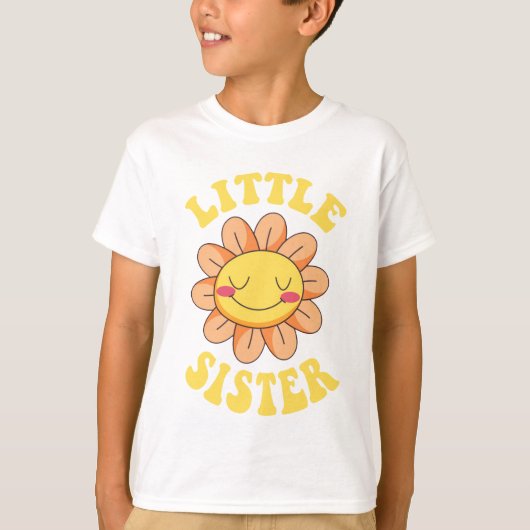 T-shirt Petite Soeur Fleur Mignonne (Devant)