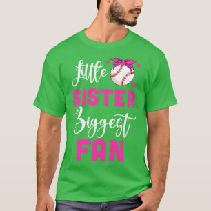 T-shirt Petite Soeur Plus Grande Fan De Baseball Fille