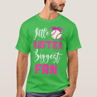 T-shirt Petite Soeur Plus Grande Fan De Baseball Fille