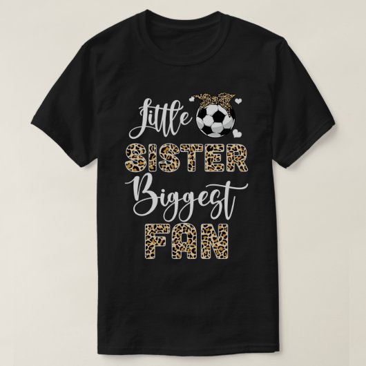 T-shirt Petite Soeur Plus Grande Fan Soeur Leopard (Design devant)