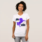 T-shirt Petite soeur Pony pourpre (Devant entier)