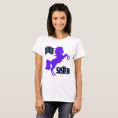 T-shirt Petite soeur Pony pourpre (Devant entier)