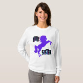 T-shirt Petite soeur Pony pourpre (Devant entier)