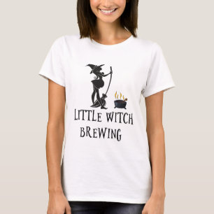T-shirt Petite sorcière brasser Halloween Pregnant maman m
