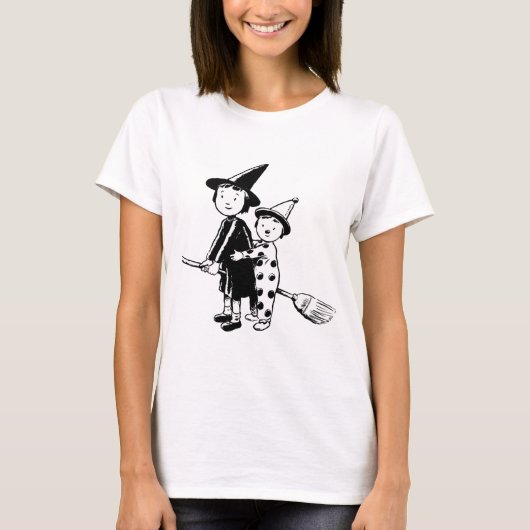 T-shirt Petite Sorcière Et Clown (Devant)