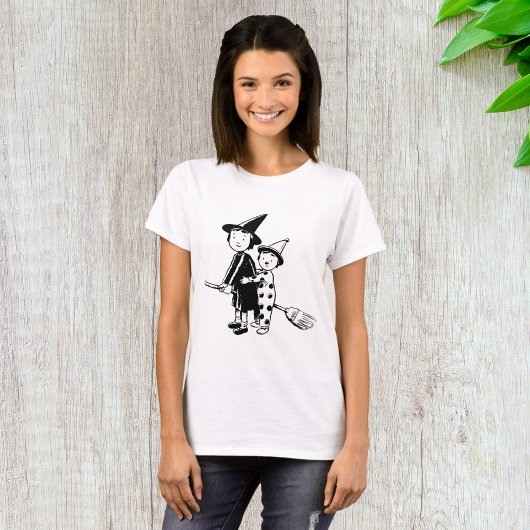T-shirt Petite Sorcière Et Clown