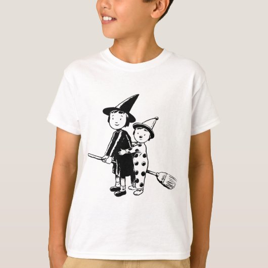T-shirt Petite Sorcière Et Clown (Devant)