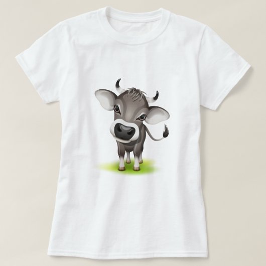 T-shirt Petite vache suisse (Design devant)