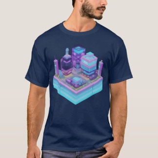 T-shirt Petite ville futuriste isométrique