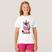 T-shirt Petites filles Unicorn Pony (Devant entier)