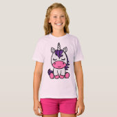T-shirt Petites filles Unicorn Pony (Devant entier)