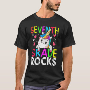 T-shirt Petites filles Unicorn Septième Classe Rocks Retou
