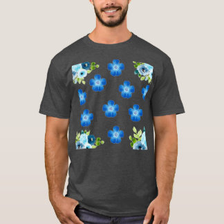 T-shirt Petites fleurs bleues