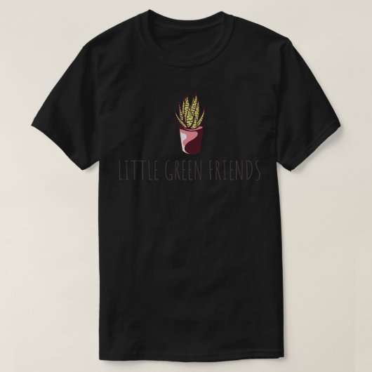T-shirt Petits amis verts amant plante (Design devant)