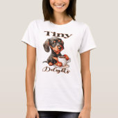 T-shirt Petits délices - Café et Dachshund (Devant)