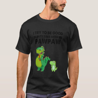 T-shirt Petits-enfants drôles, j'essaie d'être sage mais j