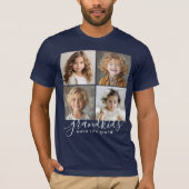 T-shirt Petits-enfants font la vie Grand 4 Photo Collage (Devant)
