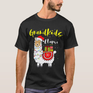 T-shirt Petits-enfants lama Chapeau de Noël Lumineux Pyjam