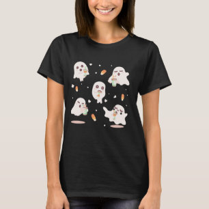 T-Shirt Petits Fantômes Mignons Halloween Saison