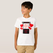 T-shirt Petits garçons embrasser des valentines de stand C (Devant entier)